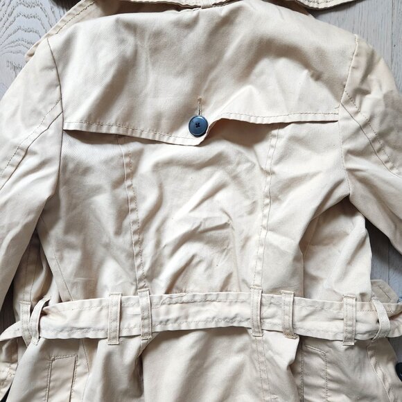 H&M Double Breasted Trench Coat - Khaki Sz 2 - Picture 5 of 8